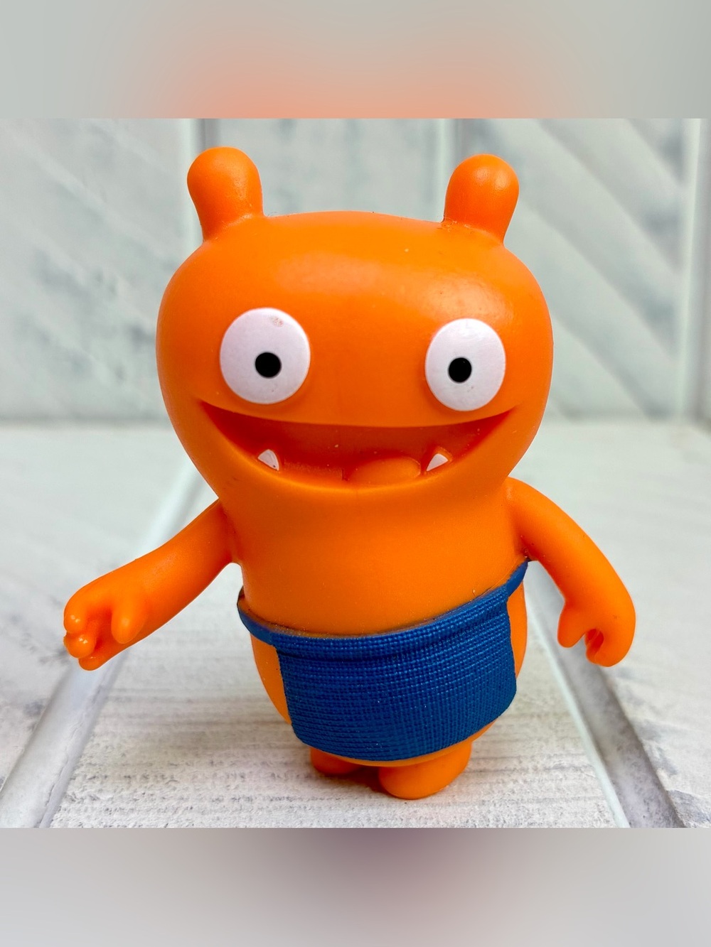 Hasbro Uglydoll Orange Figurine With Blue Apron 3” Character Figure 2018